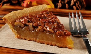Slice of pecan pie